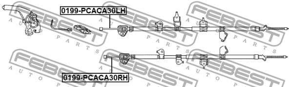 Cable Pull, parking brake 0199-PCACA30LH - image 2