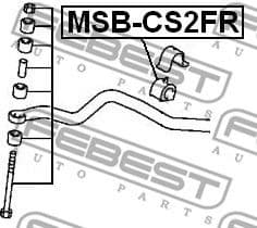 Mounting, stabiliser bar MSB-CS2FR - image 2