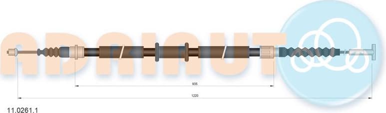 Cable Pull, parking brake 11.0261.1