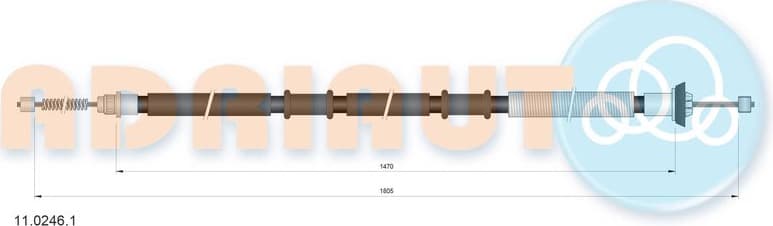 Cable Pull, parking brake 11.0246.1