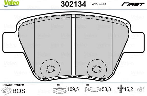 Brake Pad Set, disc brake ESSENTIAL 302134
