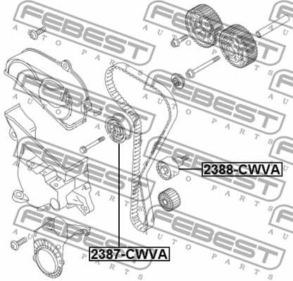 Deflection Pulley/Guide Pulley, timing belt 2388-CWVA - image 2