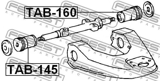 Mounting, control/trailing arm TAB-160 - image 2