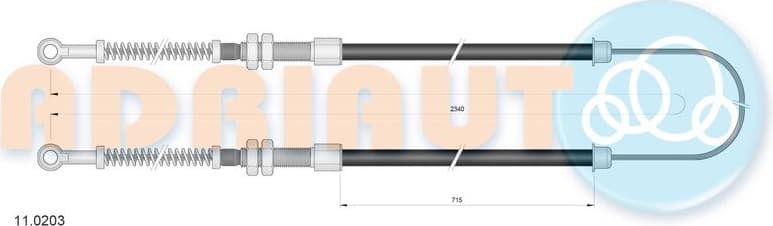 Cable Pull, parking brake 11.0203