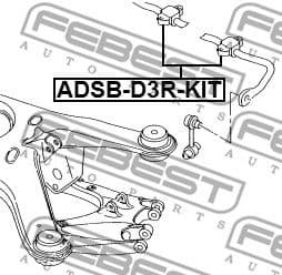 Repair Kit, stabiliser bush ADSB-D3R-KIT - image 2