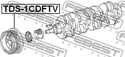 Belt Pulley, crankshaft TDS-1CDFTV - image 2