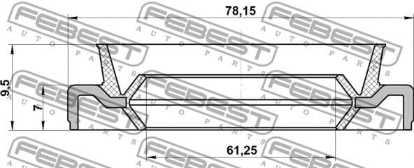 Shaft Seal, drive shaft 95EDS-63780710X - image 2