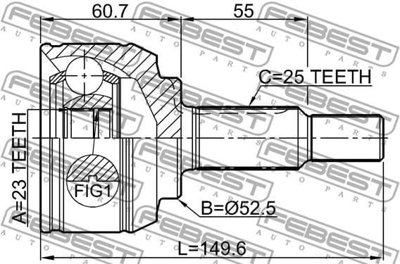 Joint Kit, drive shaft 2410-KAPT - image 2