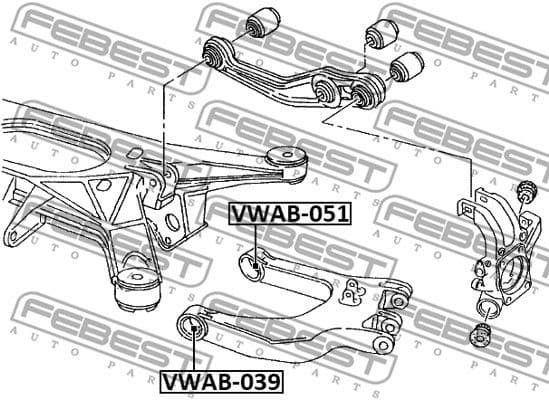 Mounting, control/trailing arm VWAB-051 - image 2