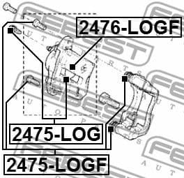Piston, brake caliper 2476-LOGF