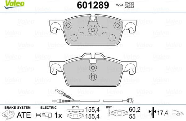Brake Pad Set, disc brake 601289