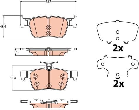 Brake Pad Set, disc brake GDB2133 - image 2