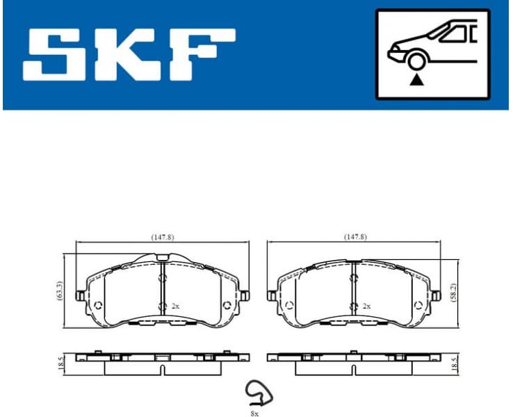 Brake pads front VKBP 80067