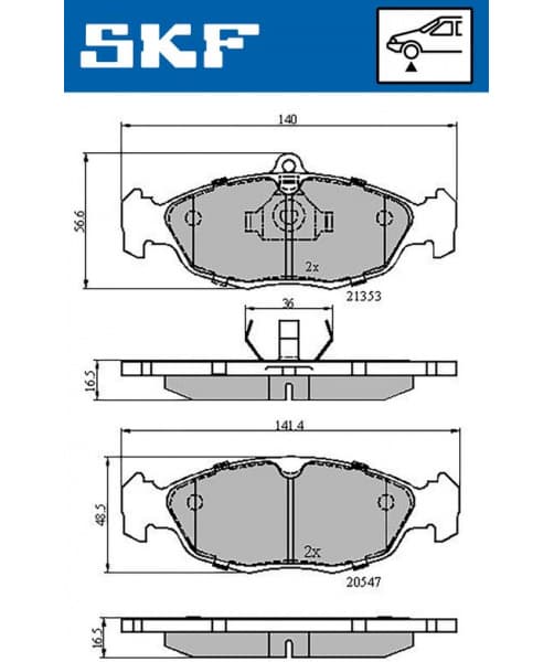 Brake Pad Set, disc brake VKBP80468