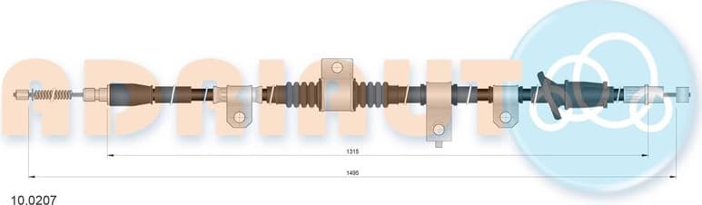 Cable Pull, parking brake 10.0207