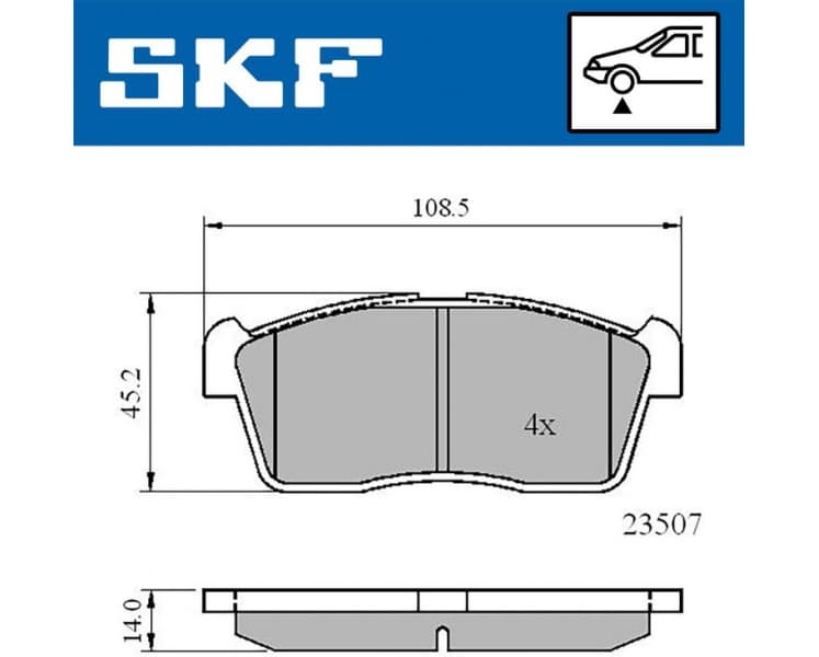 Brake Pad Set, disc brake VKBP80542