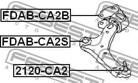 Mounting, control/trailing arm FDAB-CA2S - image 2
