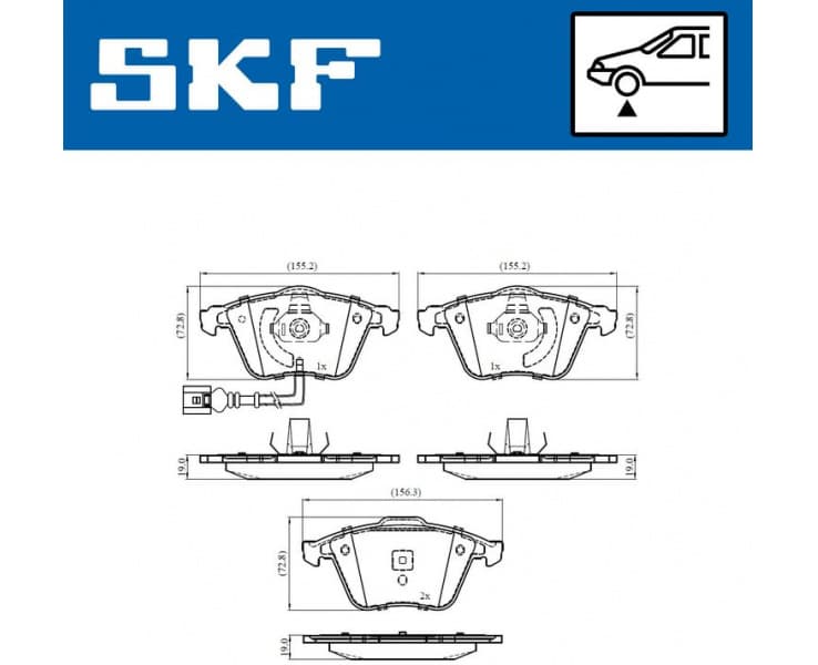 Brake Pad Set, disc brake VKBP80586E