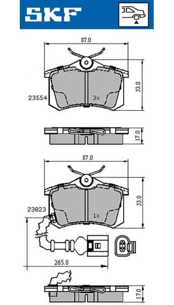 Brake Pad Set, disc brake VKBP90440E
