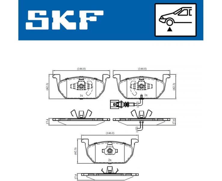 Brake pads front VKBP 80055 E