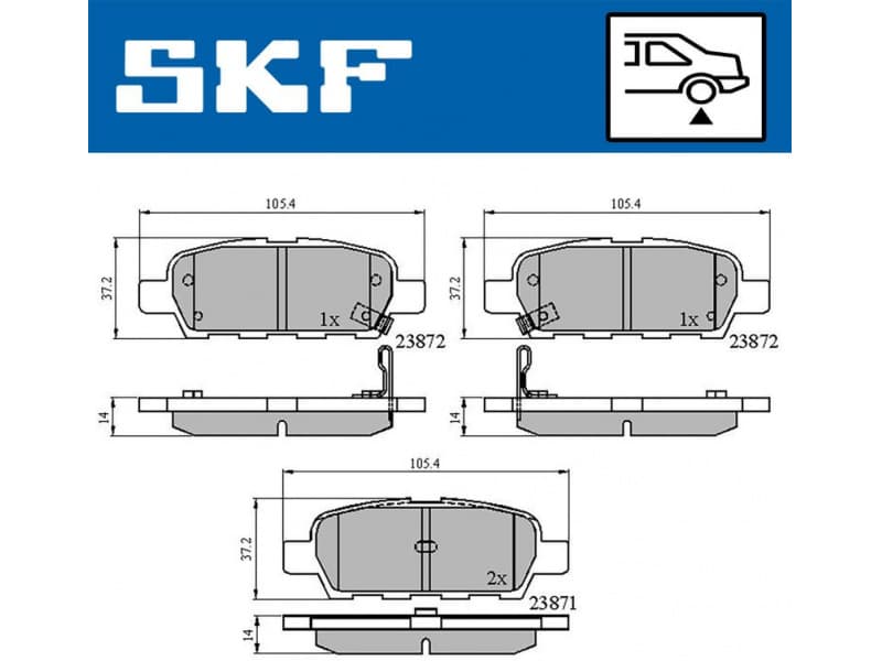 Brake pads rear VKBP 90107 A