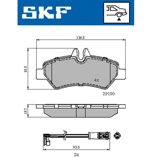 Brake pads rear VKBP 90071 E