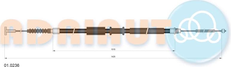 Cable Pull, parking brake 01.0236