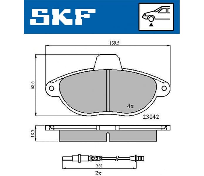 Brake Pad Set, disc brake VKBP80423E