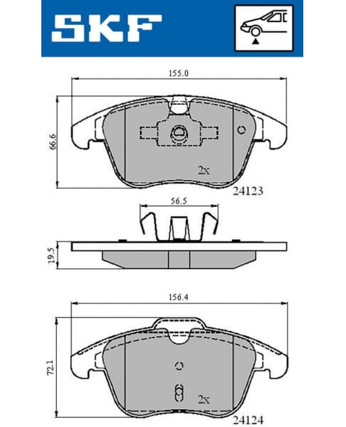 Brake pads front VKBP 80049