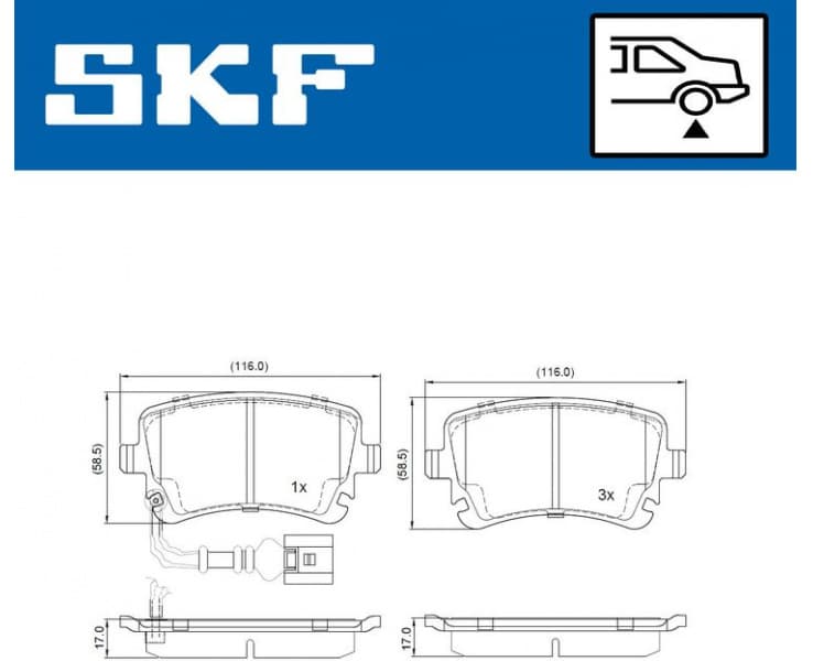 Brake pads rear VKBP 90066 E