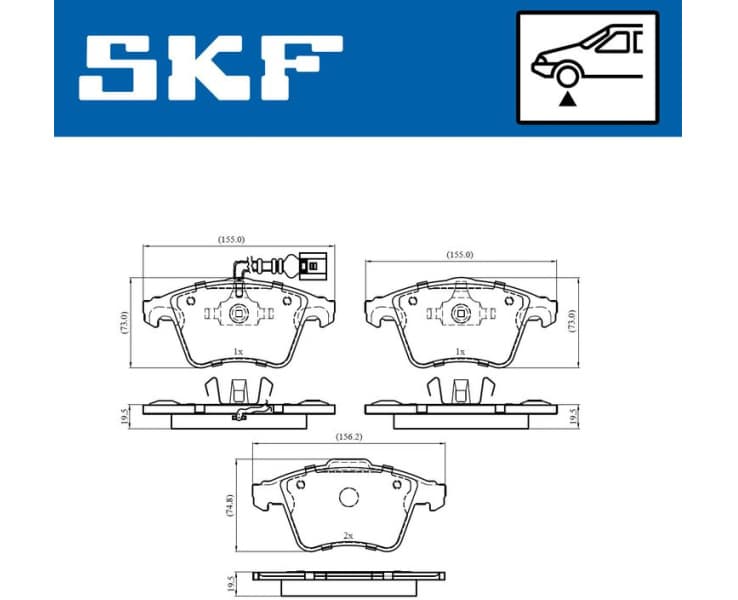 Brake Pad Set, disc brake VKBP80589E