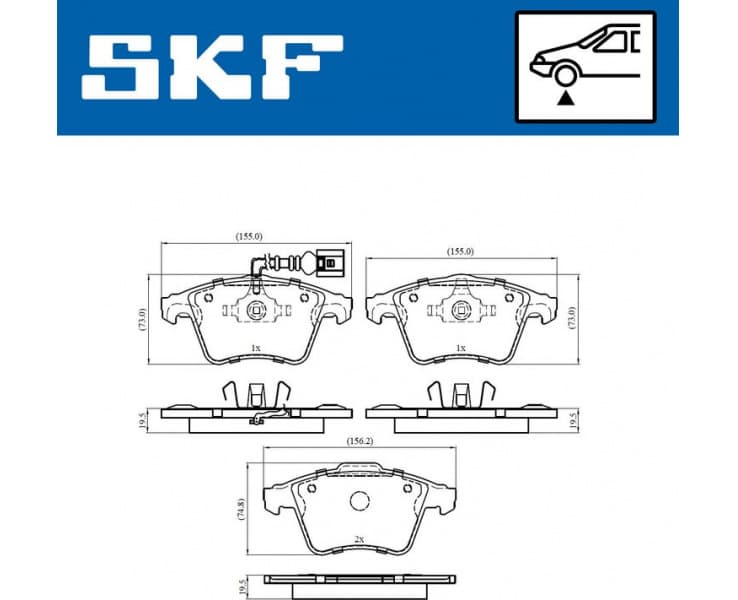 Brake Pad Set, disc brake VKBP80042E