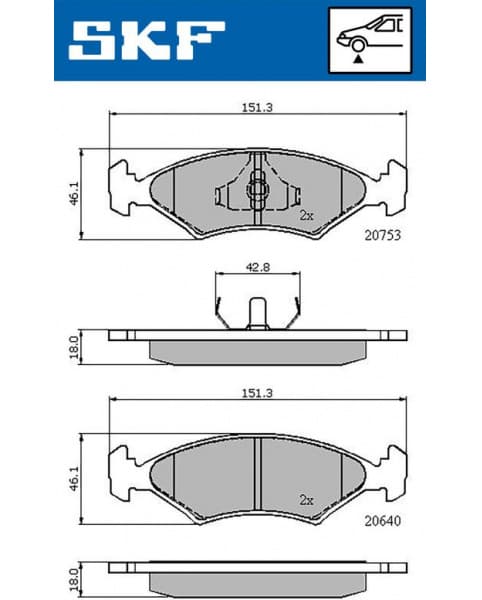 Brake Pad Set, disc brake VKBP80504