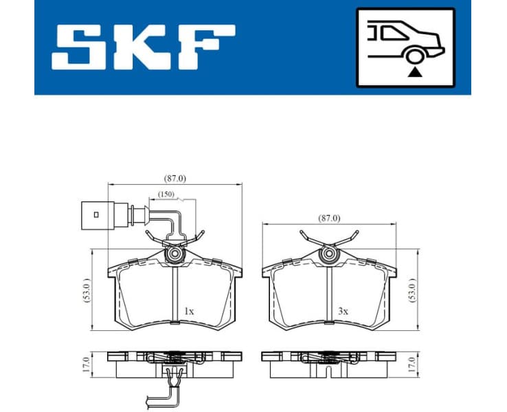 Brake pads rear VKBP 90452 E