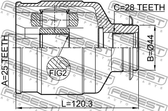Joint Kit, drive shaft 1211-IX35RH - image 2