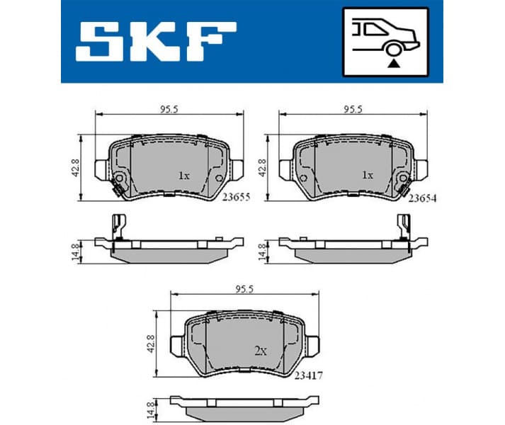 Brake pads rear VKBP 90032 A