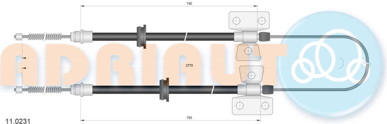Cable Pull, parking brake 11.0231
