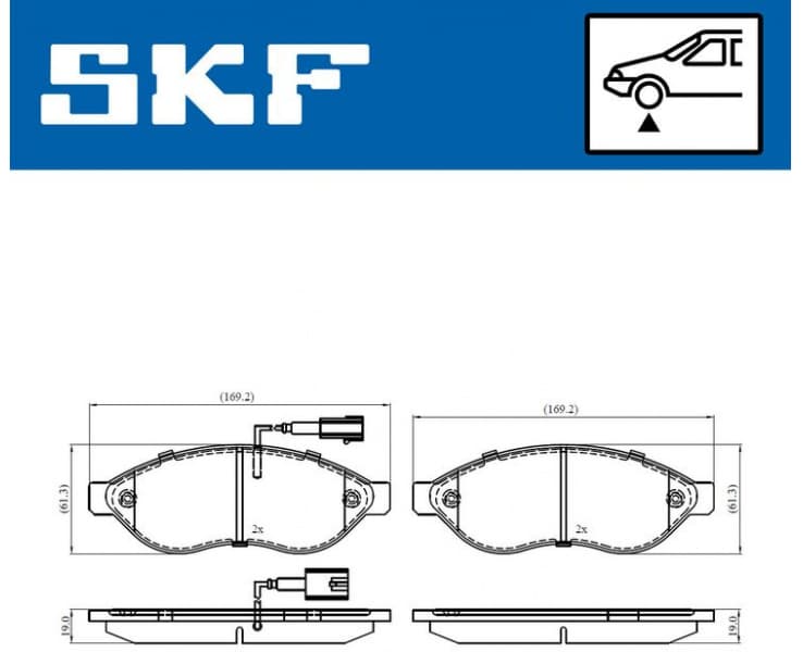 Brake pads front VKBP 80009 E