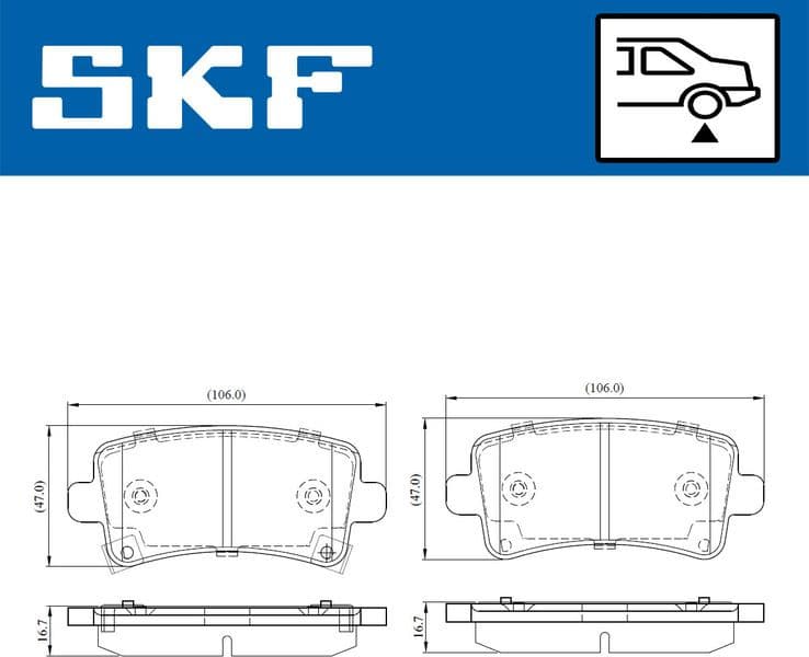 Brake pads rear VKBP 90214 A