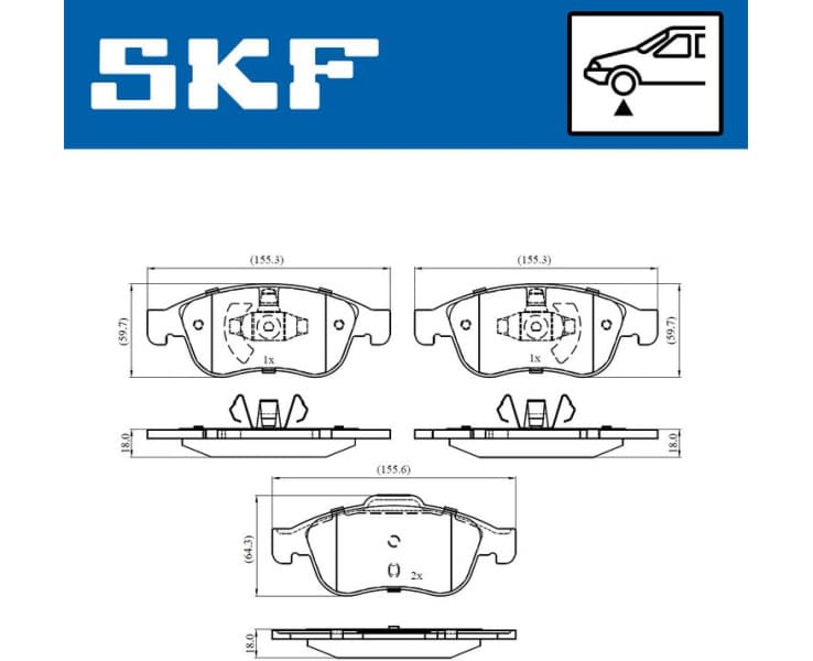Brake Pad Set, disc brake VKBP80015