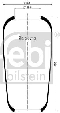 Bellow, air suspension 20713