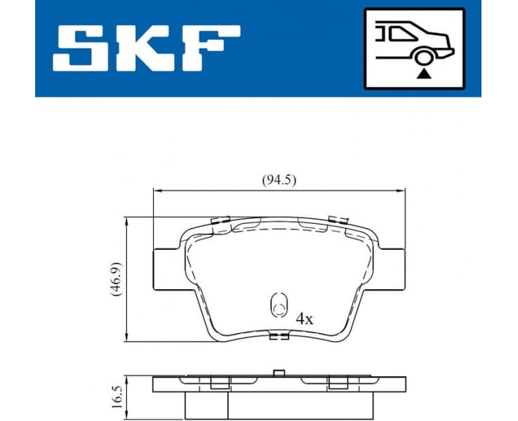 Brake Pad Set, disc brake VKBP90172