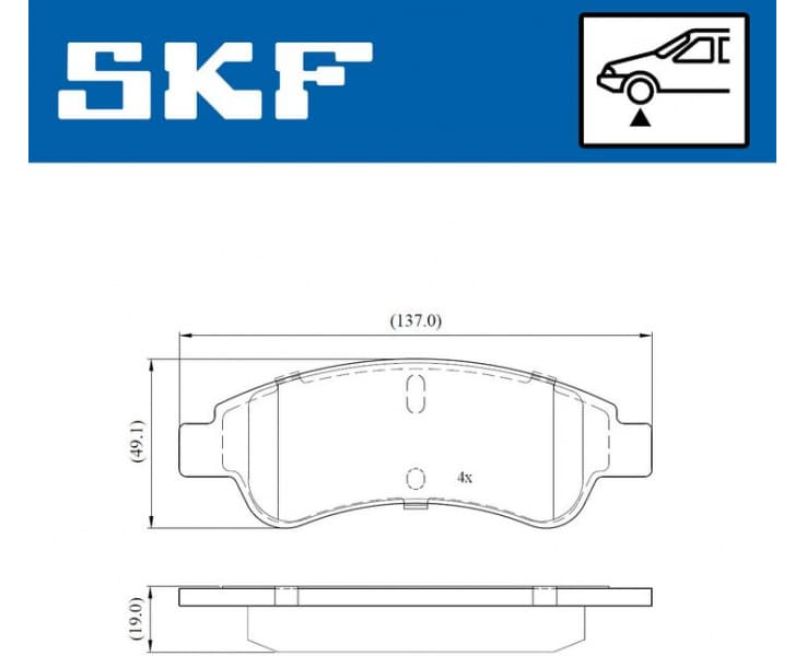 Brake Pad Set, disc brake VKBP80002