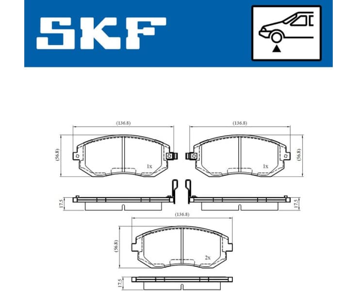 Brake pads front VKBP 80456 A