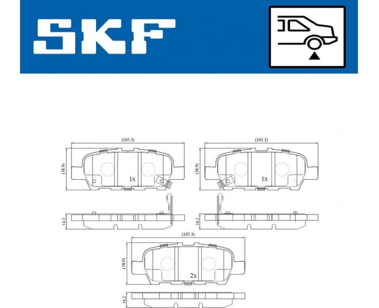 Brake Pad Set, disc brake VKBP90204A
