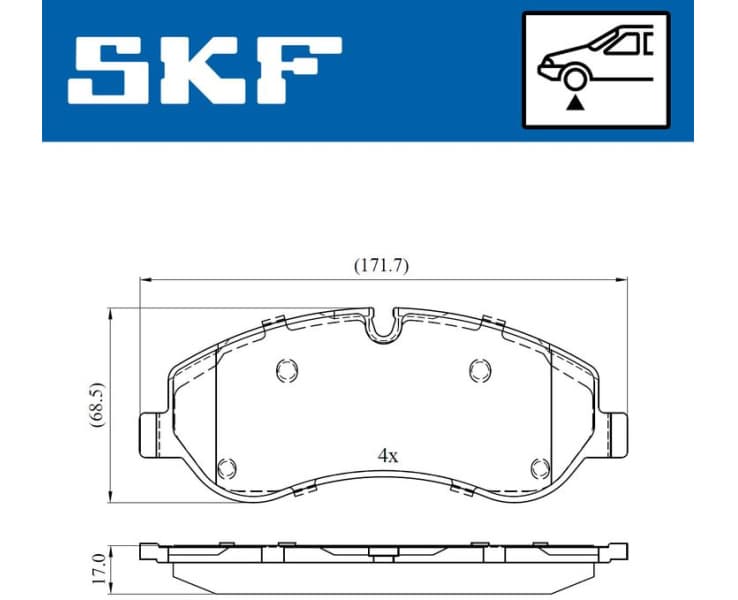 Brake pads front VKBP 80029 E