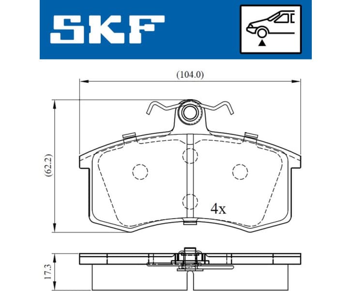 Brake Pad Set, disc brake VKBP80626