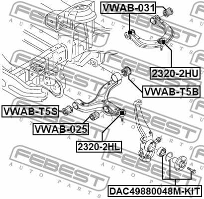 Mounting, control/trailing arm VWAB-025 - image 2