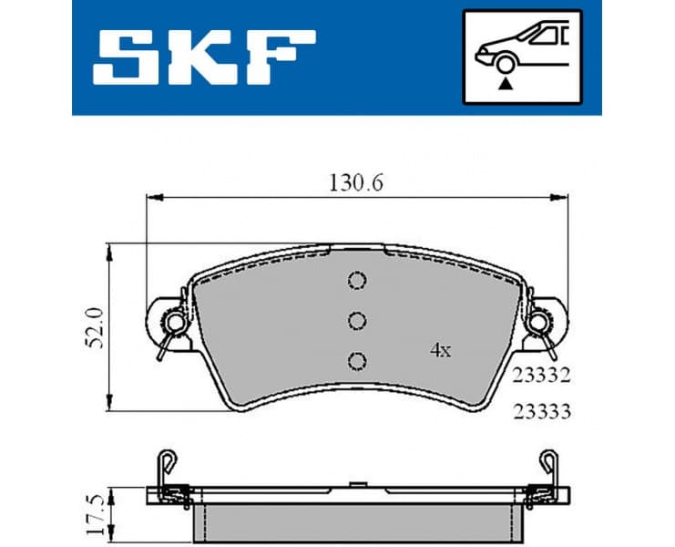 Brake Pad Set, disc brake VKBP80525