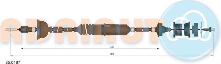 Cable Pull, clutch control 35.0167
